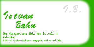 istvan bahn business card